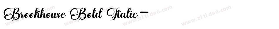 Brookhouse Bold Italic字体转换